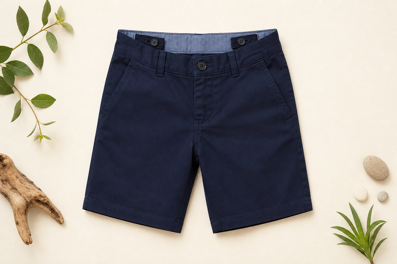 Navy Chino Shorts